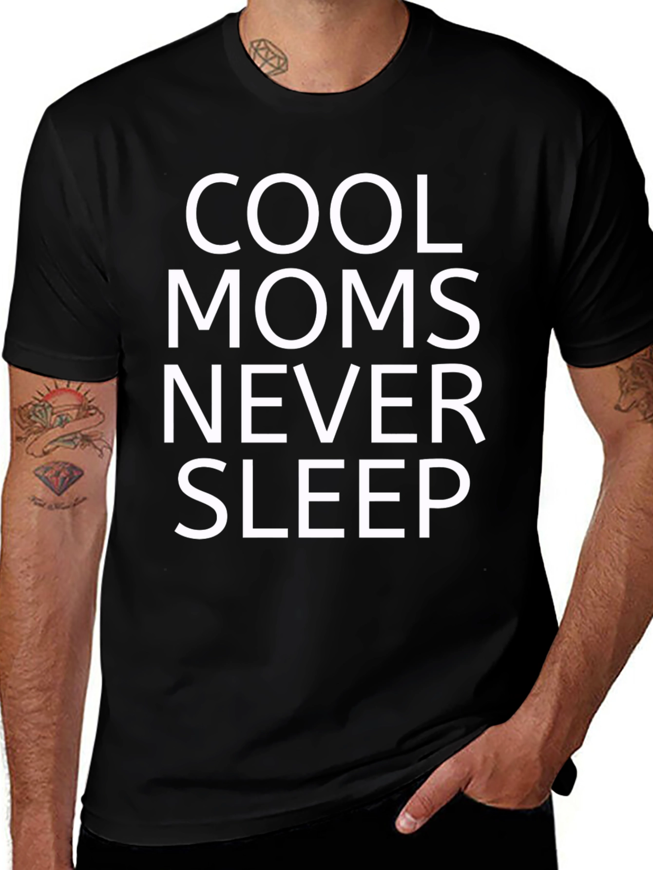Cool Moms Never Sleep Graphic T-Shirt