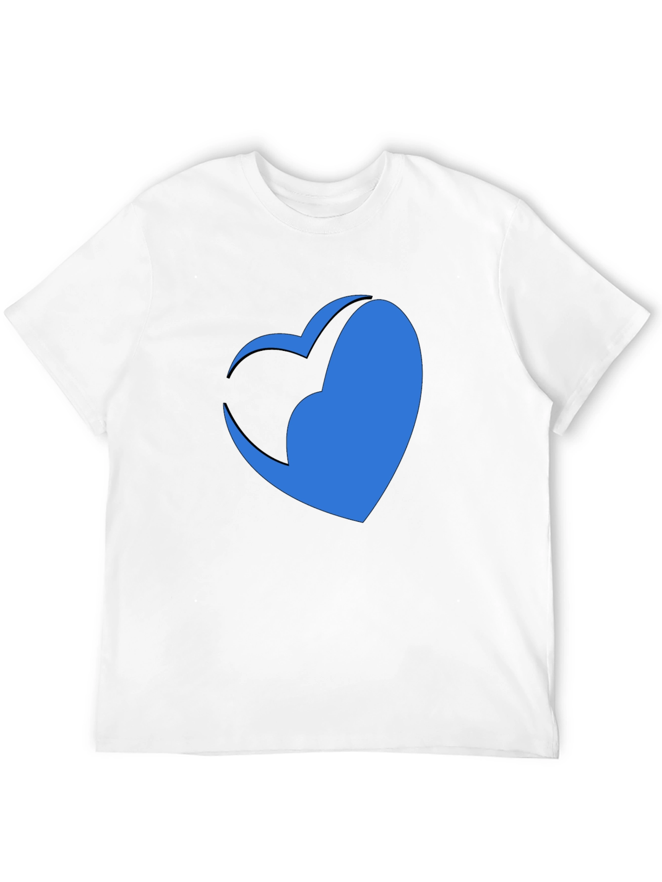 Modern Heart Graphic Tee - Stylish Casual Comfort