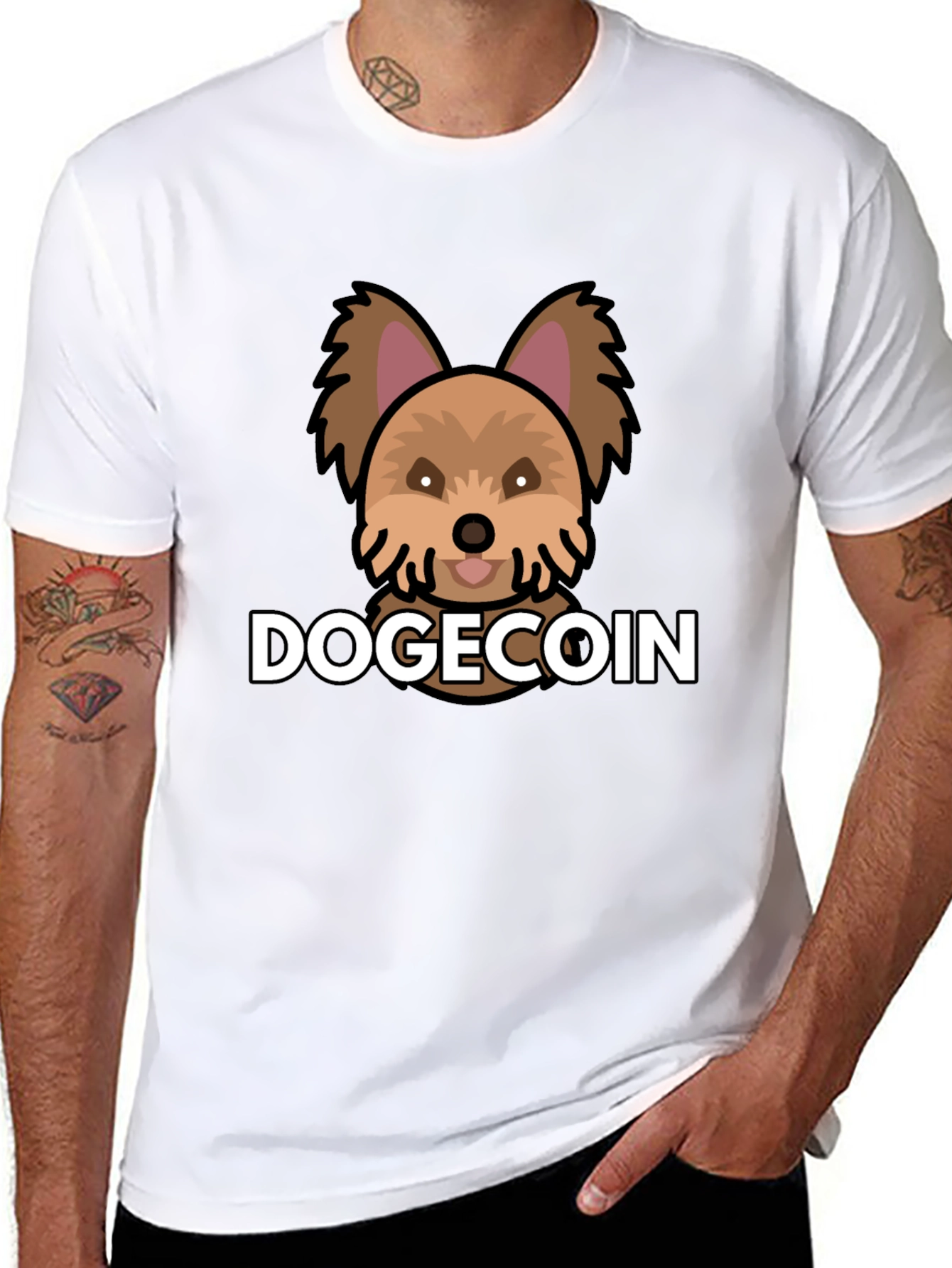 Dogecoin Logo T-Shirt – Crypto Doge Graphic Tee