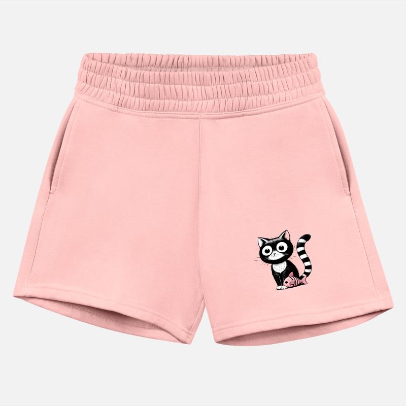 black and white sketched cat sitting slightly sid