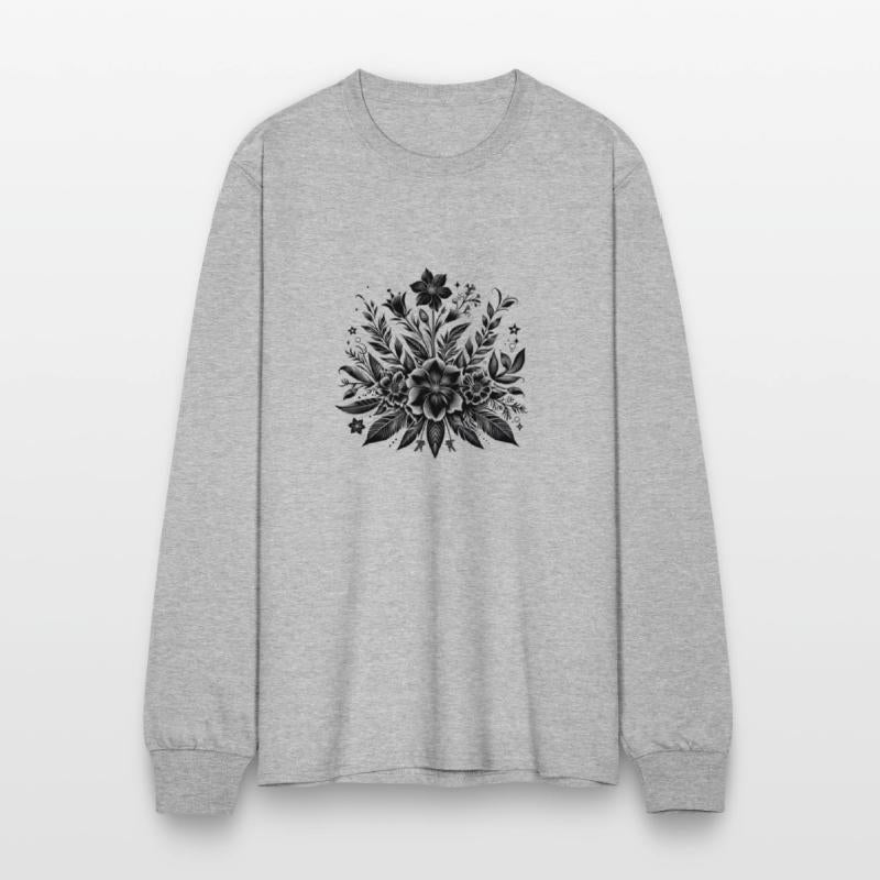 Black Bloom Elegance– Bold Botanical Monochrome