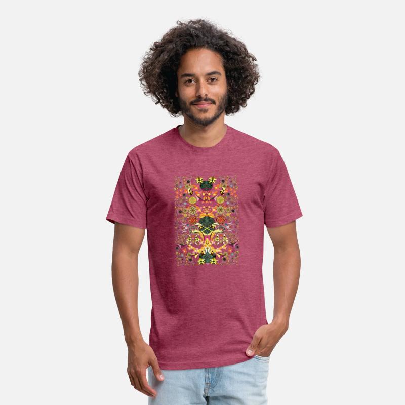 BLACK LIGHT JUNGLE OF JOY 7 Fitted V Neck T Shirt