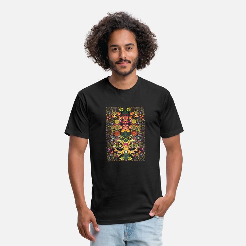 BLACK LIGHT JUNGLE OF JOY 7 Fitted V Neck T Shirt