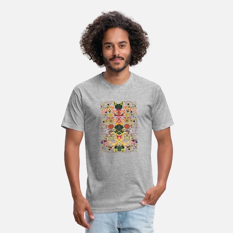 BLACK LIGHT JUNGLE OF JOY 7 Fitted V Neck T Shirt