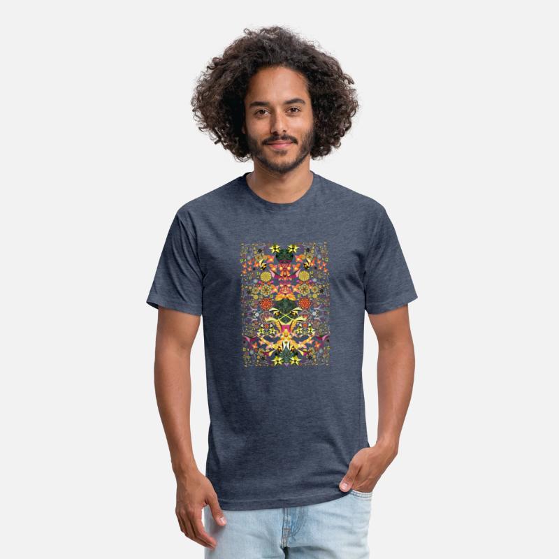 BLACK LIGHT JUNGLE OF JOY 7 Fitted V Neck T Shirt