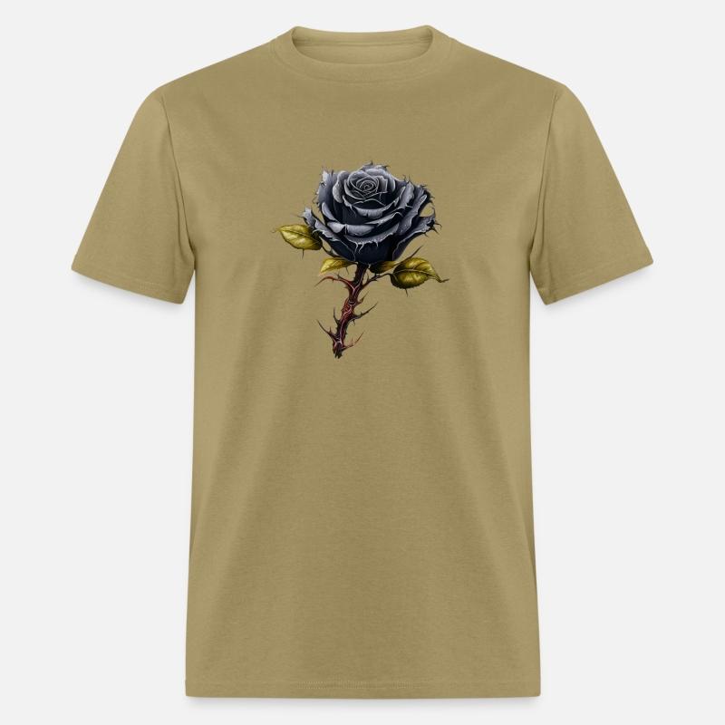 Black rose with thorns