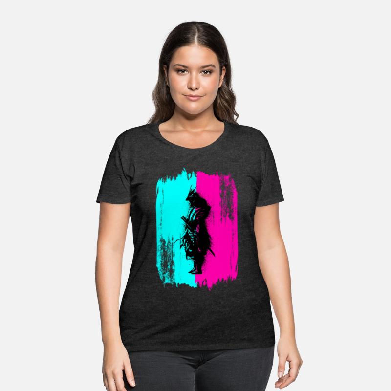 Black Samurai In A Turquoise And Pink Frame