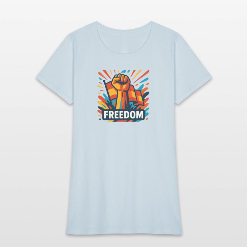Bold Freedom Fist with Vibrant Colors