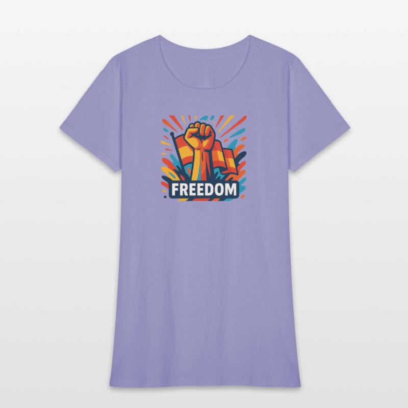 Bold Freedom Fist with Vibrant Colors