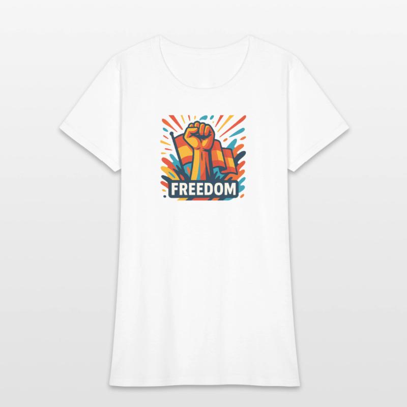 Bold Freedom Fist with Vibrant Colors