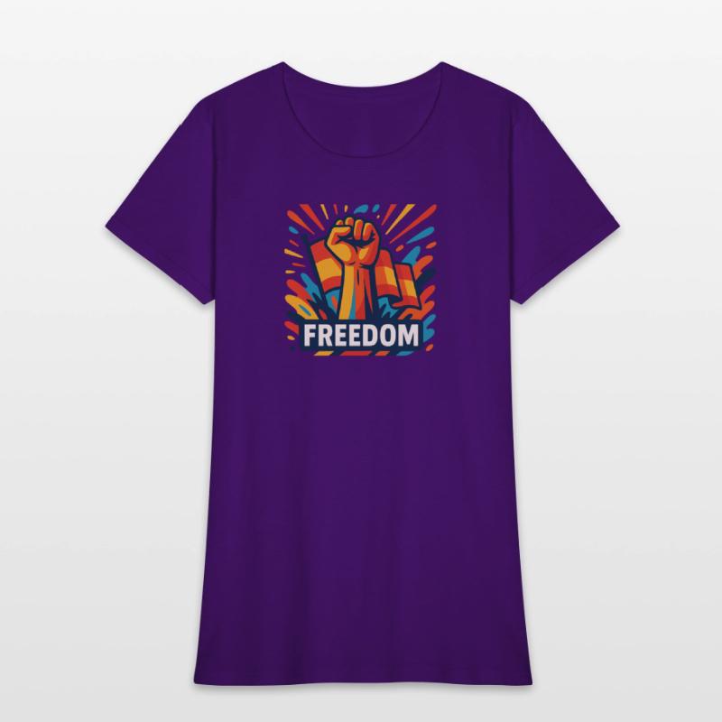 Bold Freedom Fist with Vibrant Colors