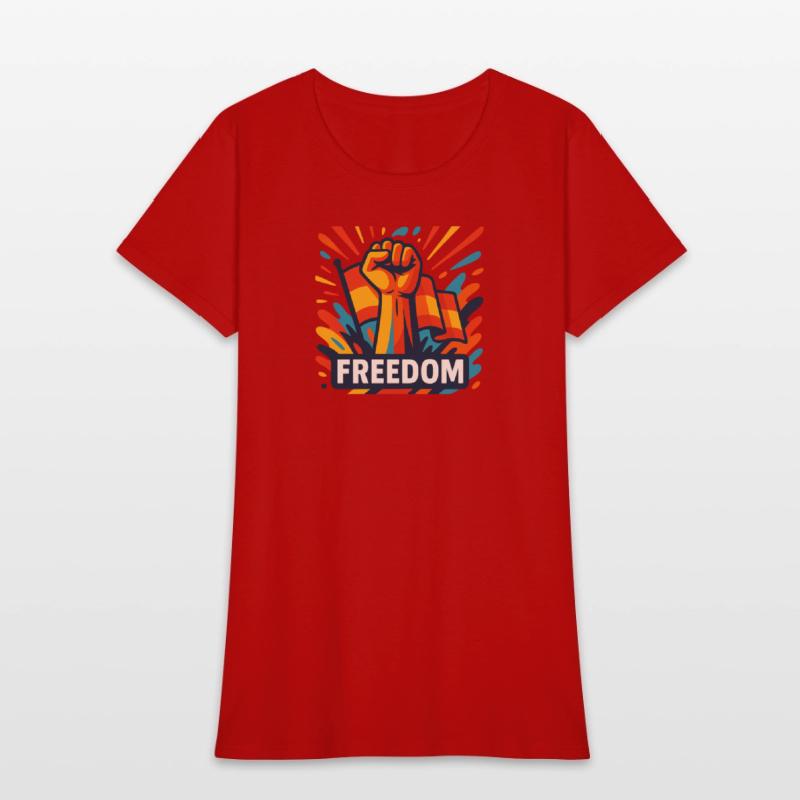 Bold Freedom Fist with Vibrant Colors