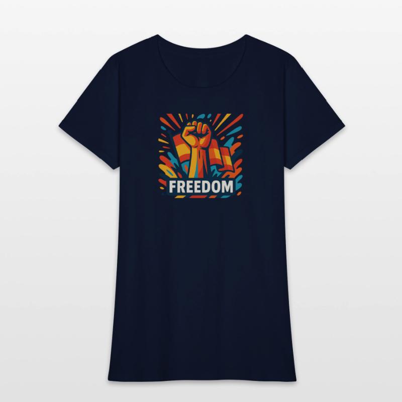 Bold Freedom Fist with Vibrant Colors