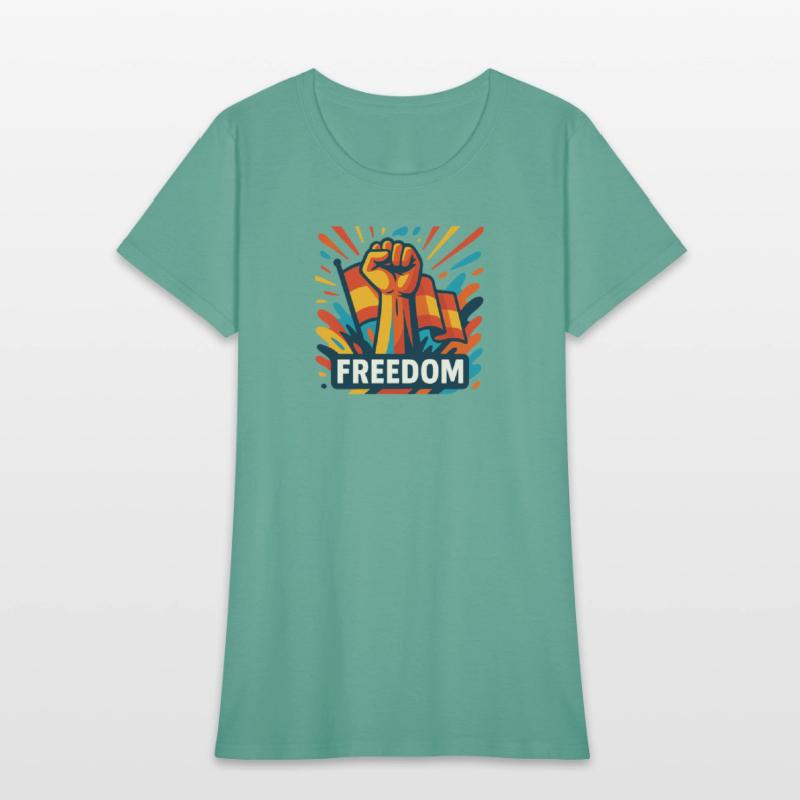 Bold Freedom Fist with Vibrant Colors
