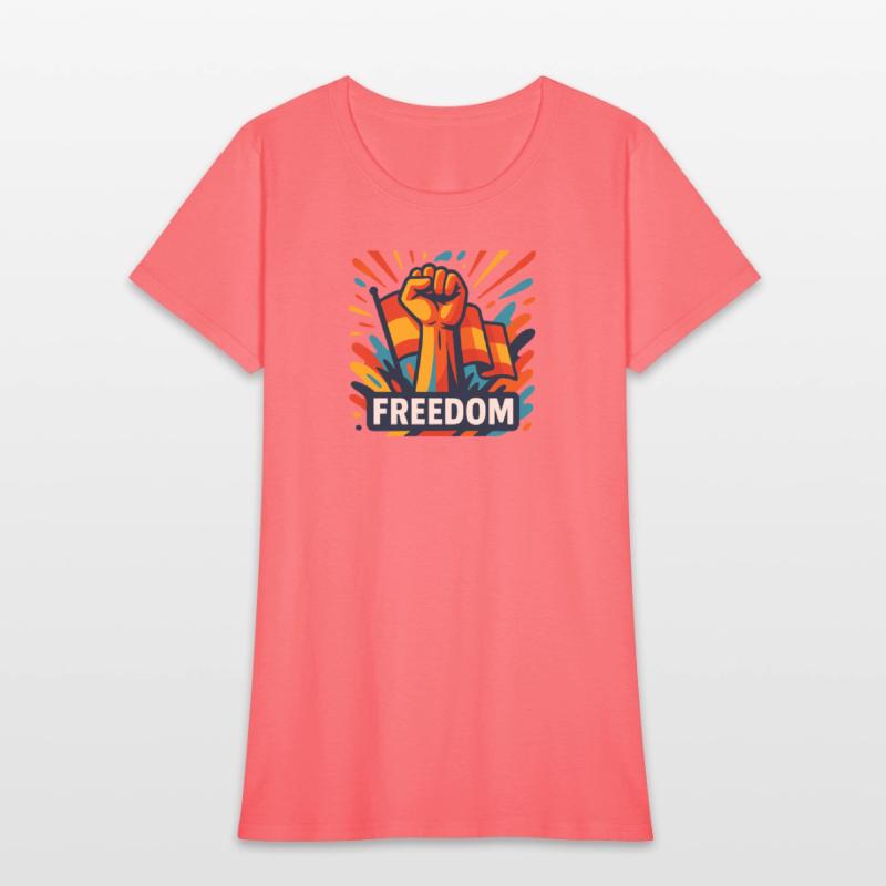 Bold Freedom Fist with Vibrant Colors