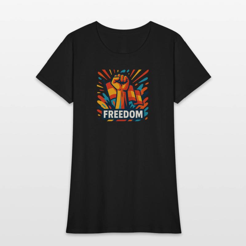 Bold Freedom Fist with Vibrant Colors