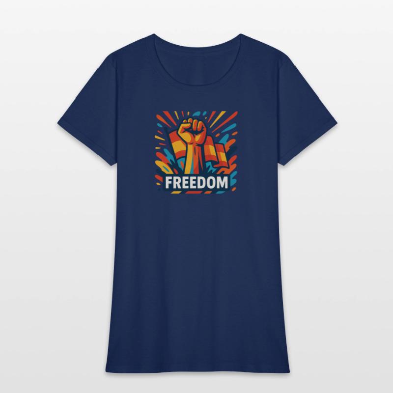 Bold Freedom Fist with Vibrant Colors