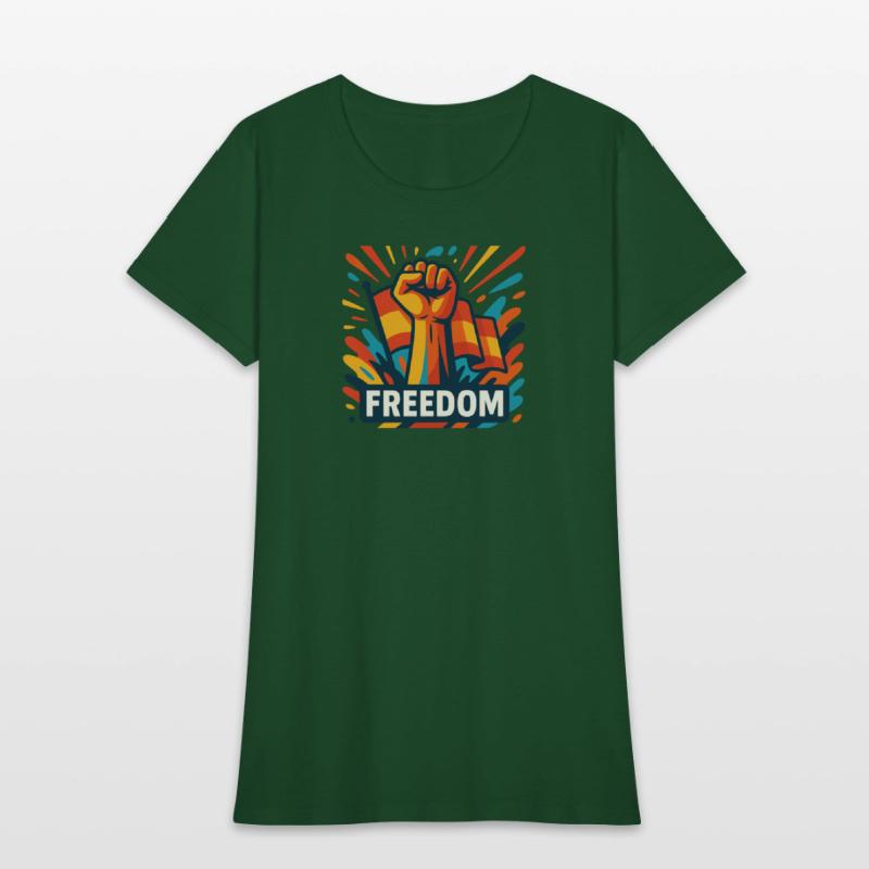 Bold Freedom Fist with Vibrant Colors