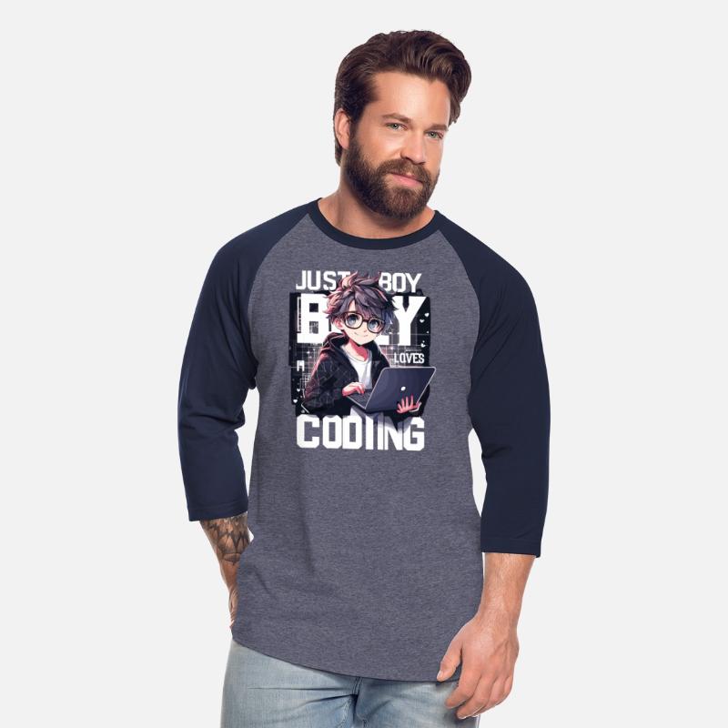 boy working with laptop, just boy loves coding