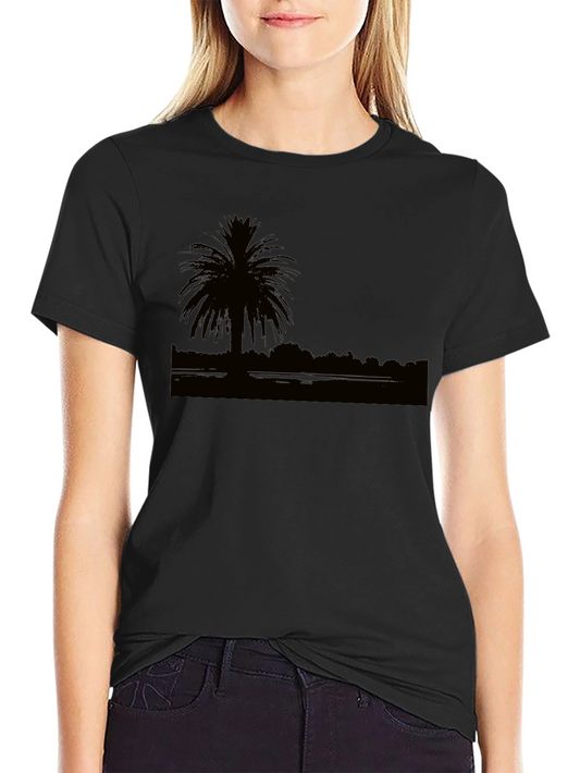 Silhouette Palm Tree Graphic T-Shirt