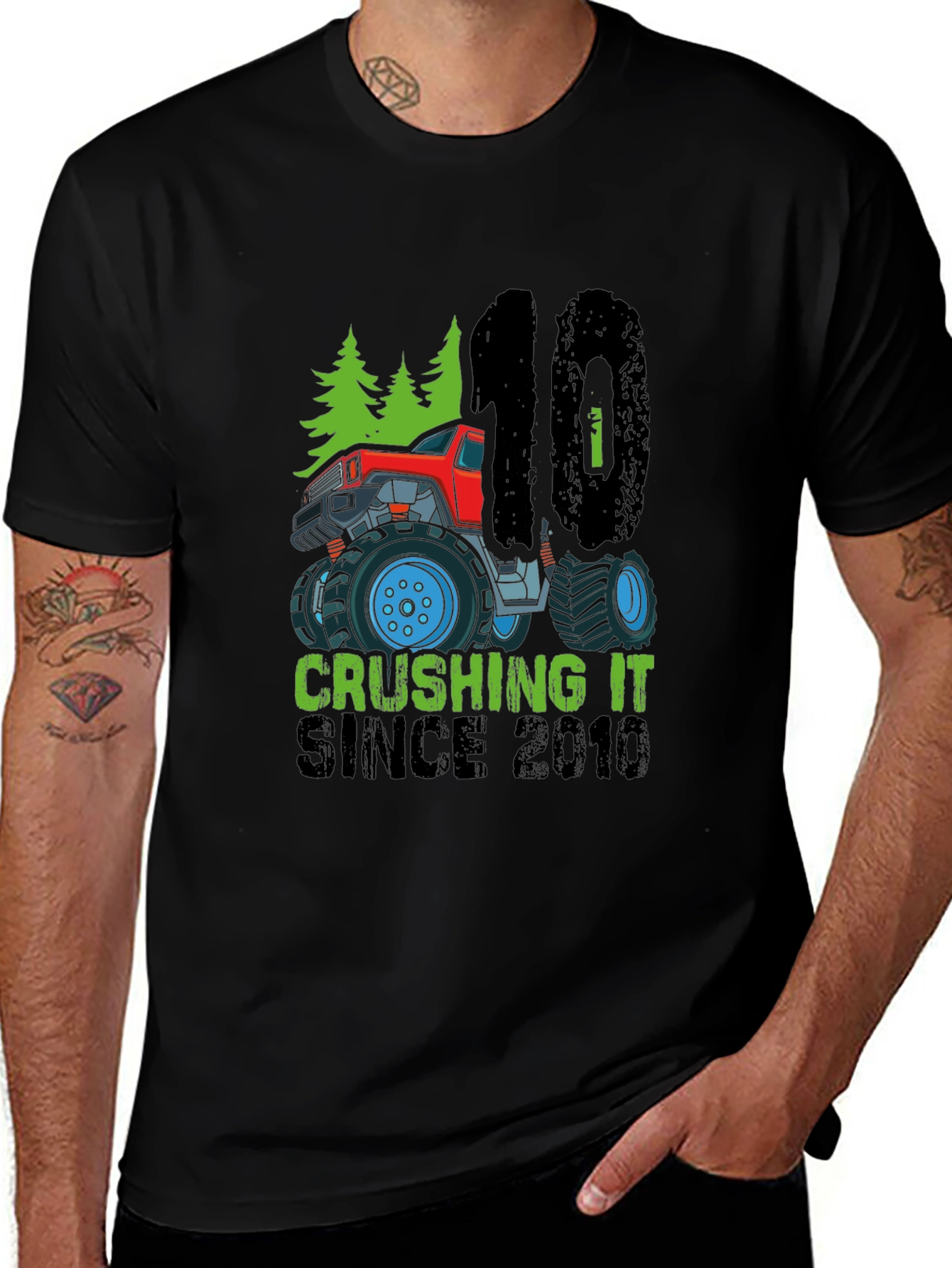 Crushing It Since 2010 Monster Truck T-Shirt