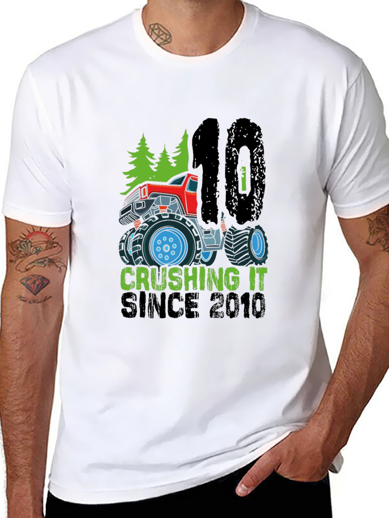 Crushing It Since 2010 Monster Truck T-Shirt