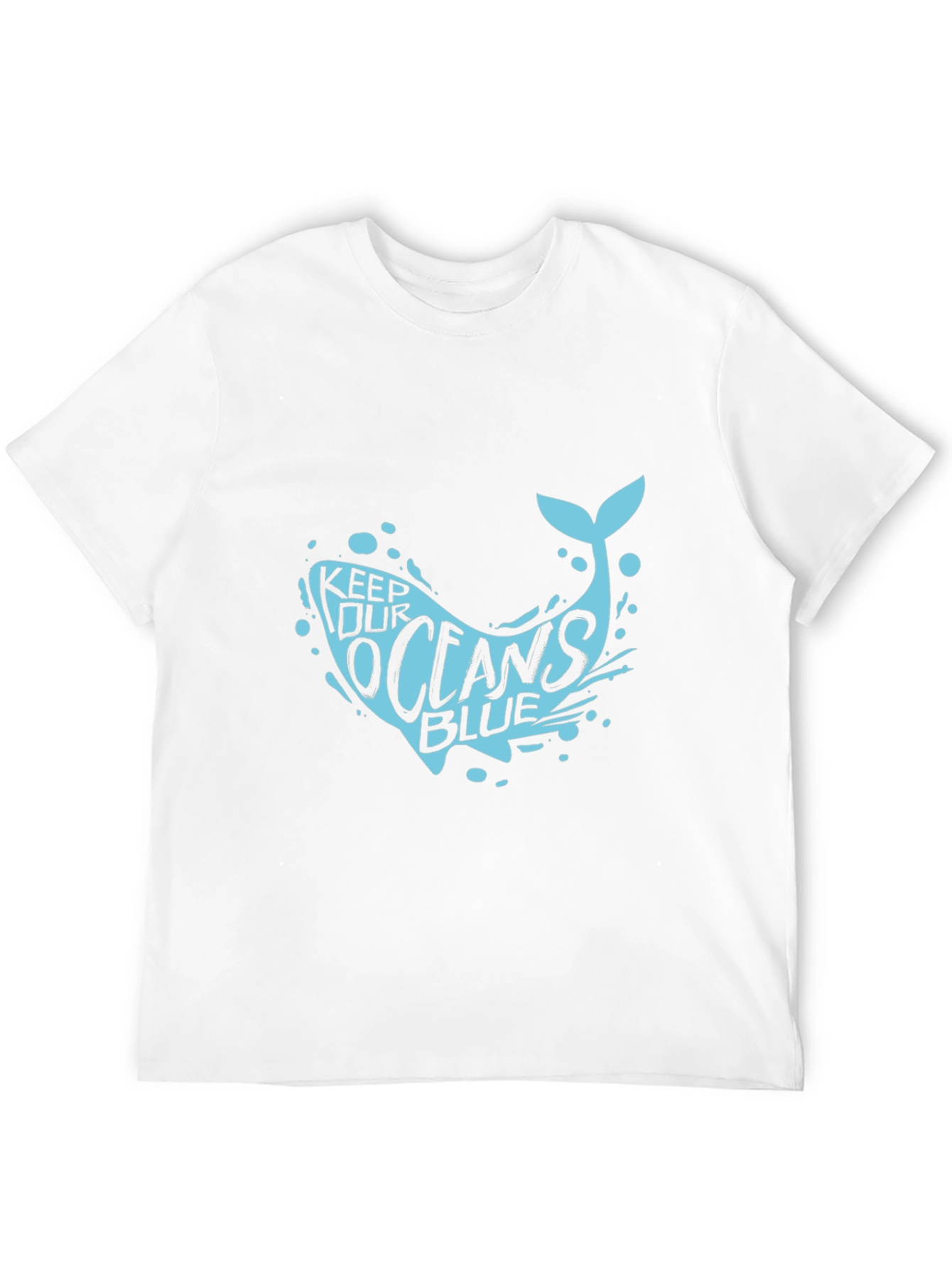 Keep Our Oceans Blue Graphic Tee - Black Cotton