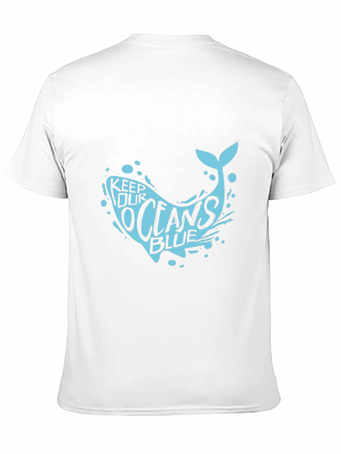 Keep Our Oceans Blue Graphic Tee - Black Cotton