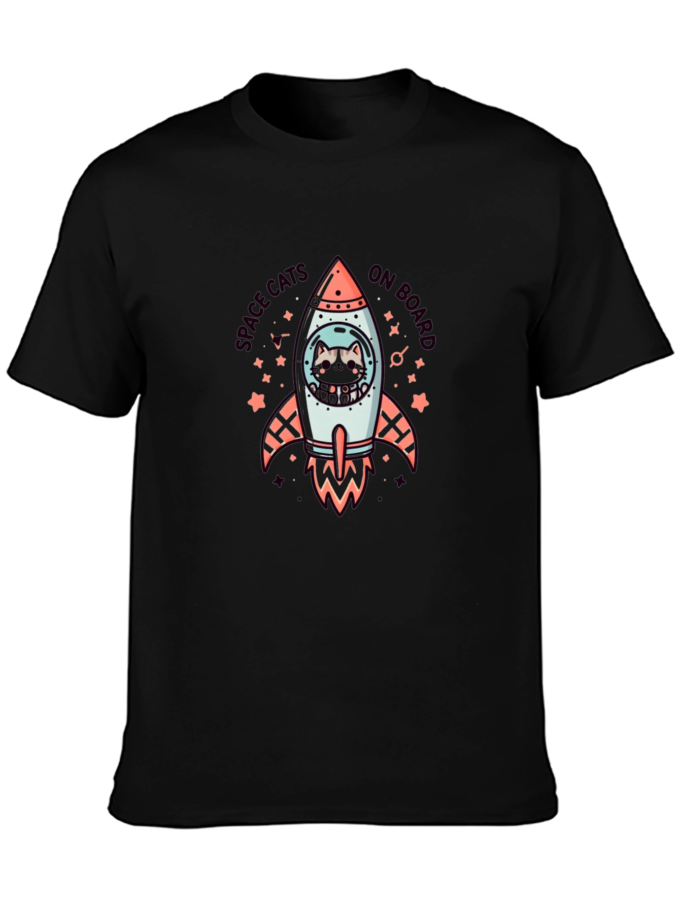 Space Cats On Board Graphic T-Shirt