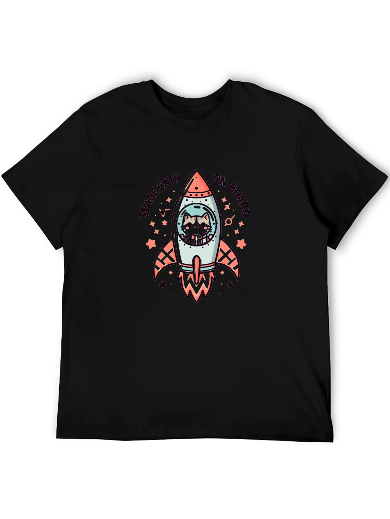 Space Cats On Board Graphic T-Shirt