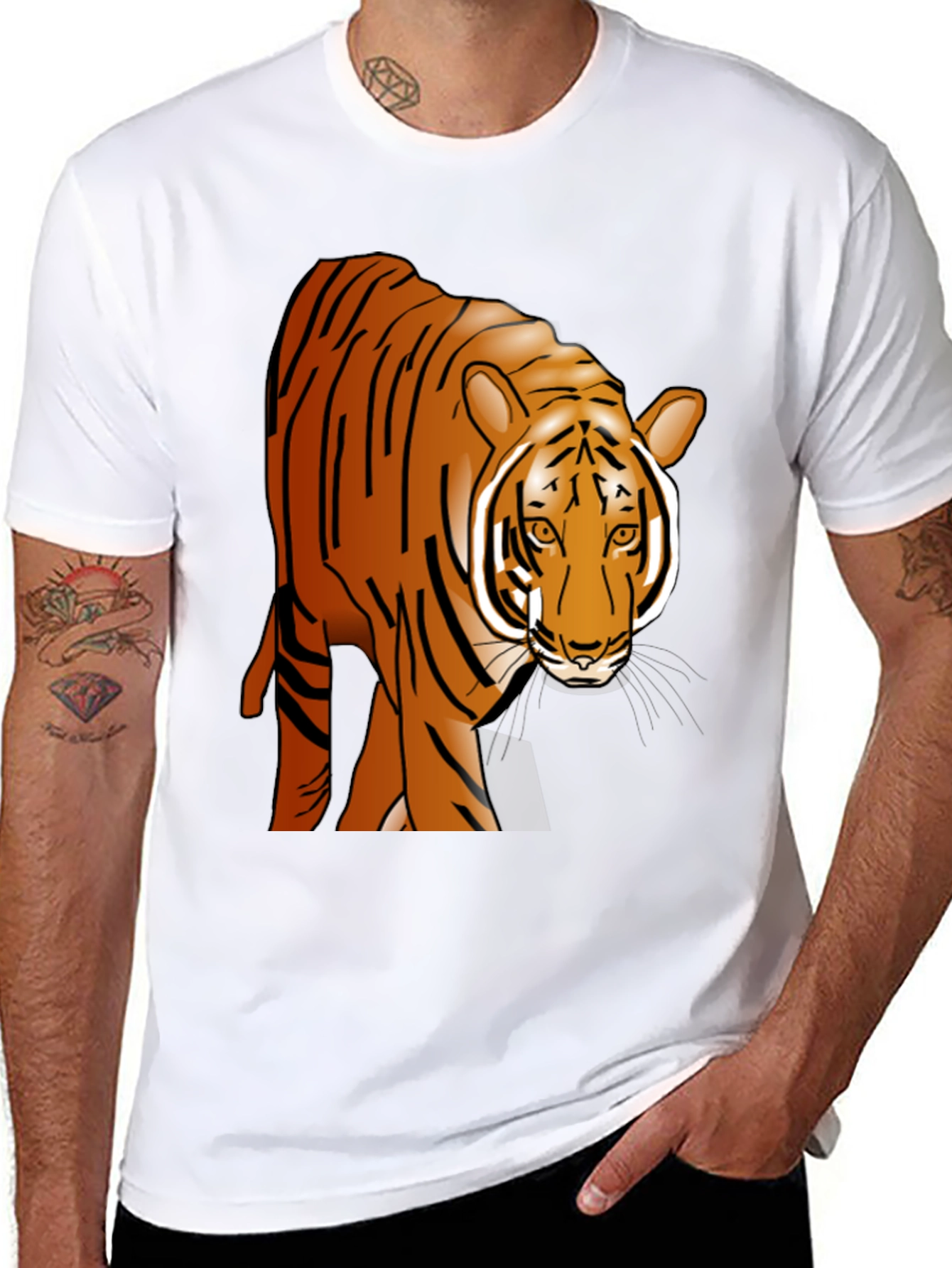 Tiger Graphic Black T-Shirt - Wildlife Tee