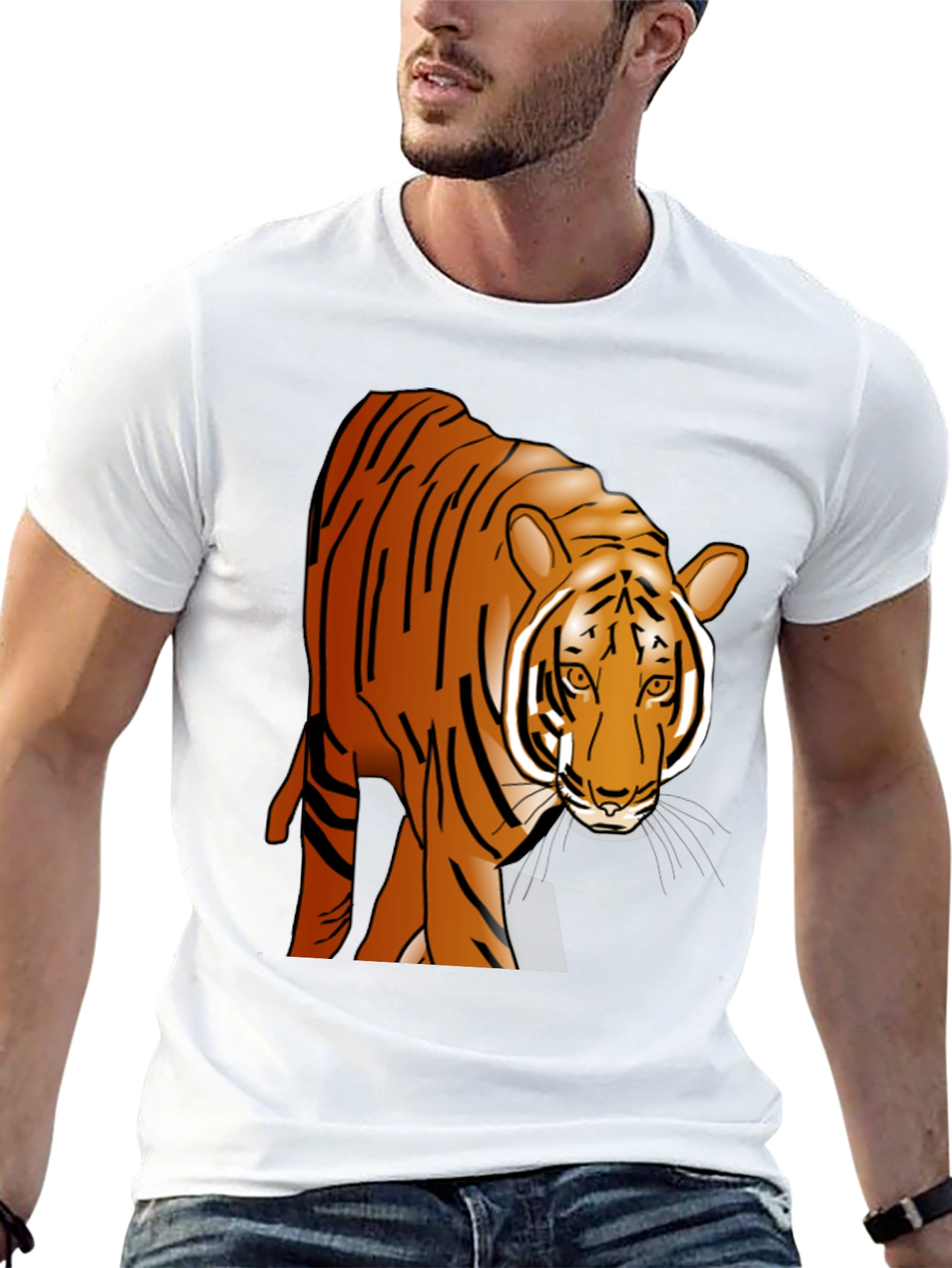 Tiger Graphic Black T-Shirt - Wildlife Tee