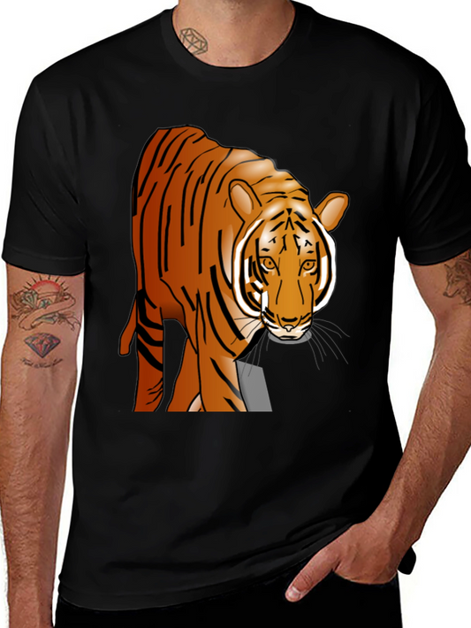 Tiger Graphic Black T-Shirt - Wildlife Tee