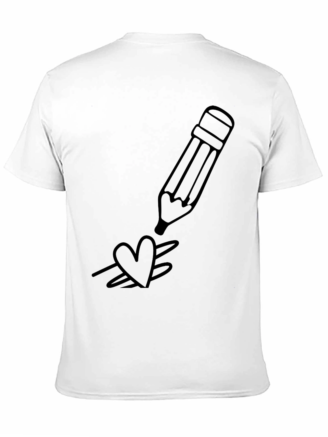 Heart Pencil T-Shirt - Artsy Graphic Tee