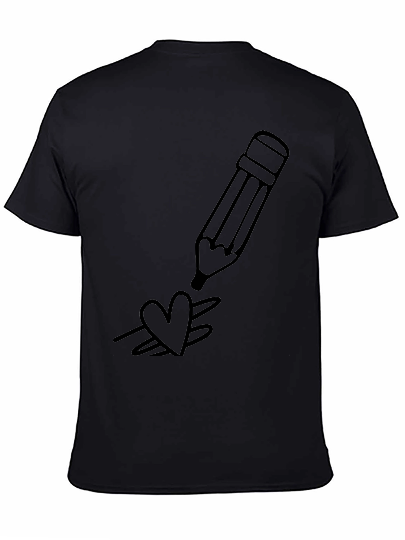Heart Pencil T-Shirt - Artsy Graphic Tee