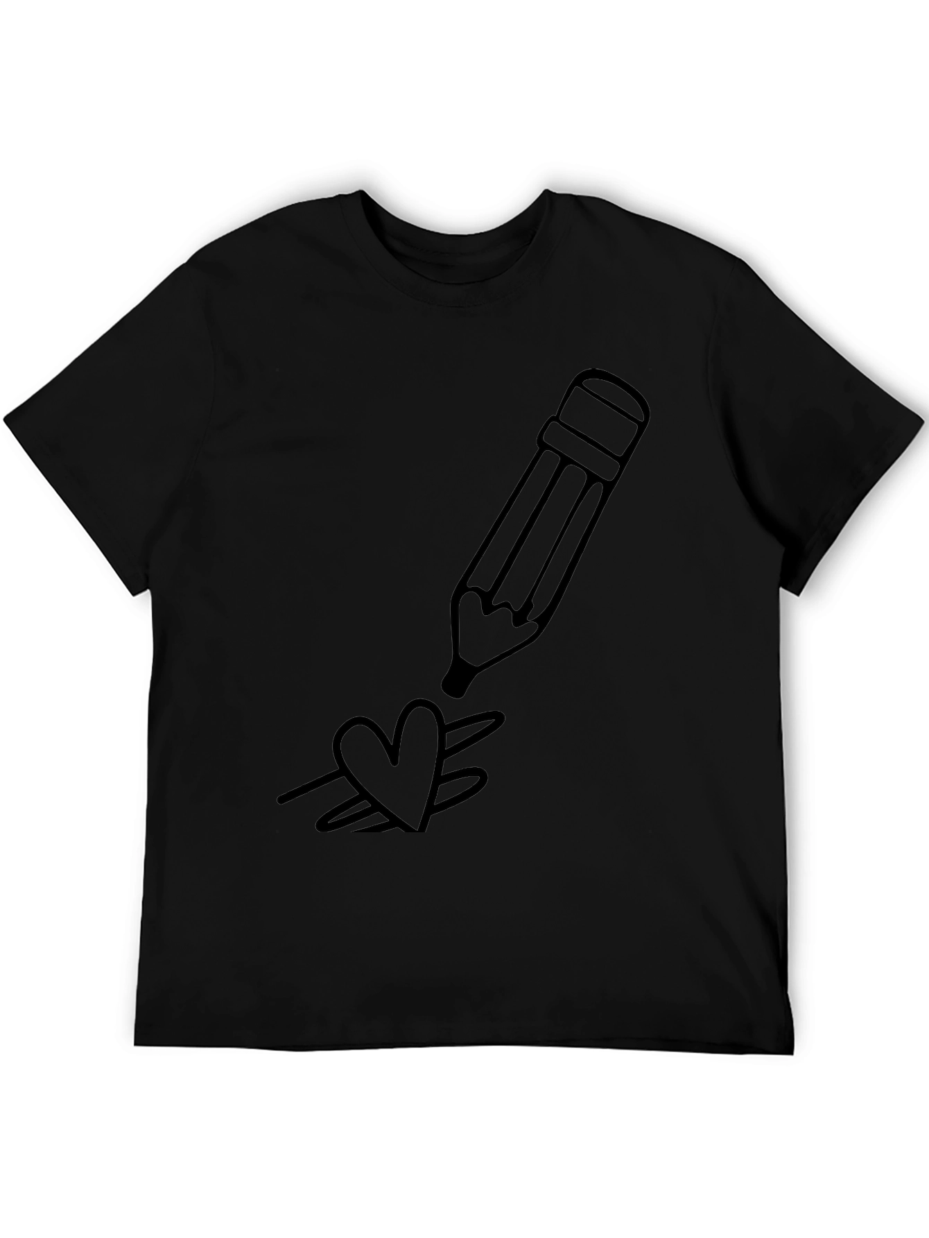 Heart Pencil T-Shirt - Artsy Graphic Tee