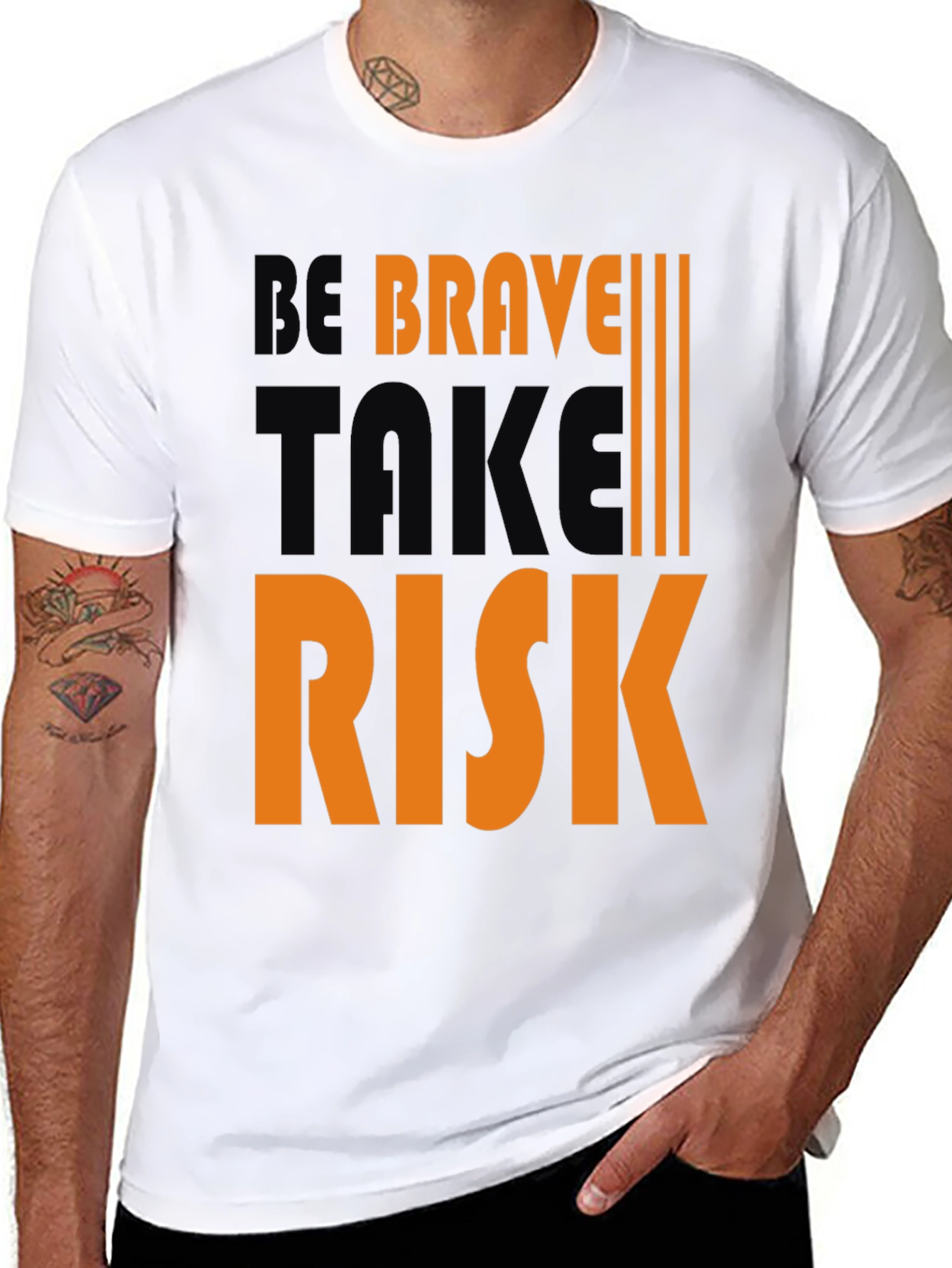 Be Brave Take Risk Graphic Tee