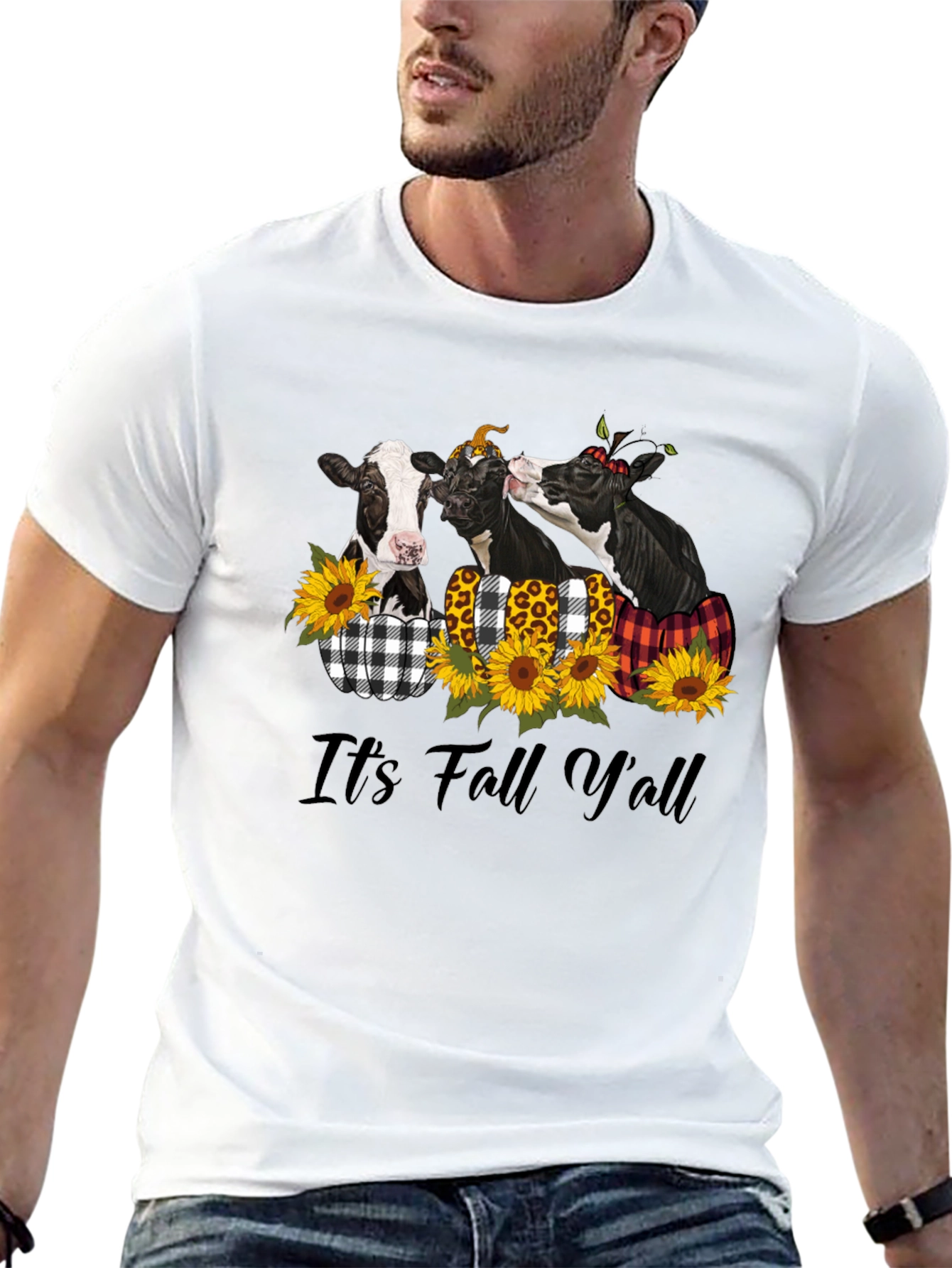 Its Fall Yall Cow T-Shirt
