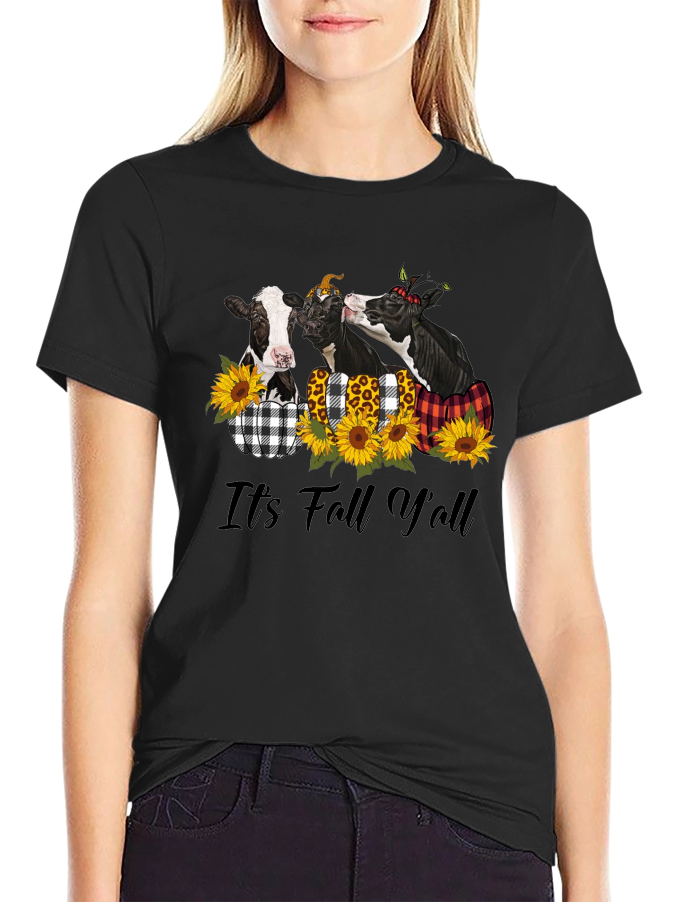 Its Fall Yall Cow T-Shirt