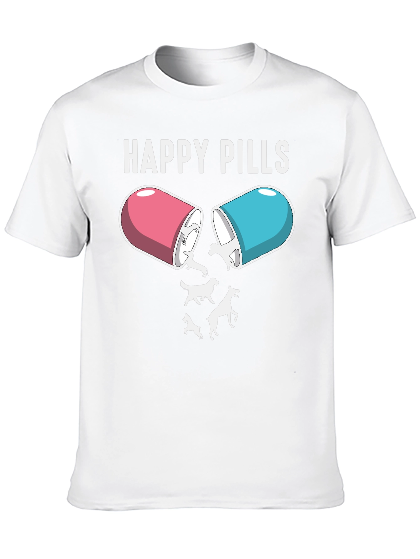Happy Pills Dog T-Shirt – Funny Dog Lover Graphic Tee