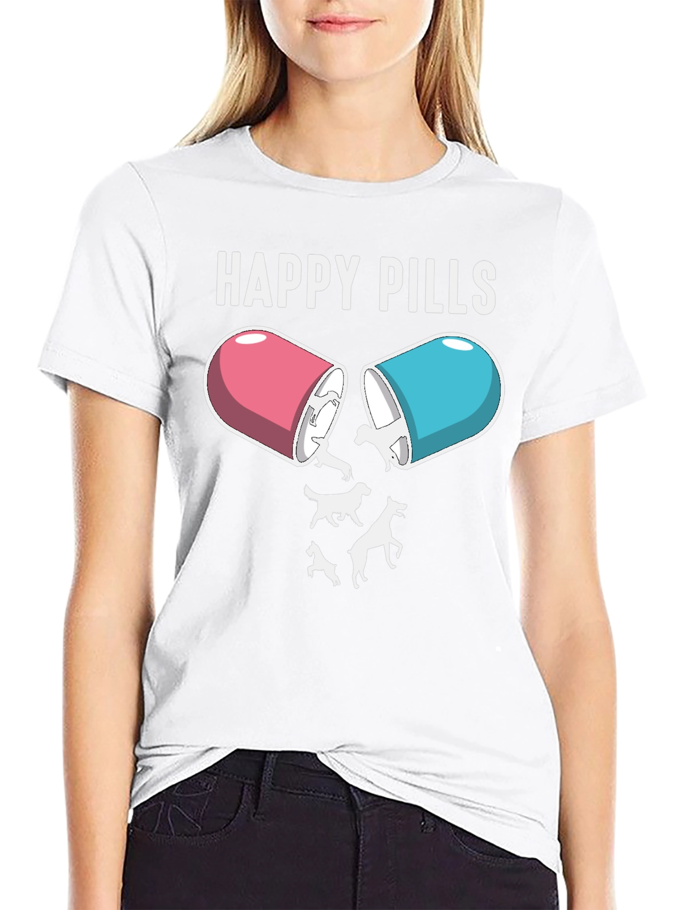 Happy Pills Dog T-Shirt – Funny Dog Lover Graphic Tee