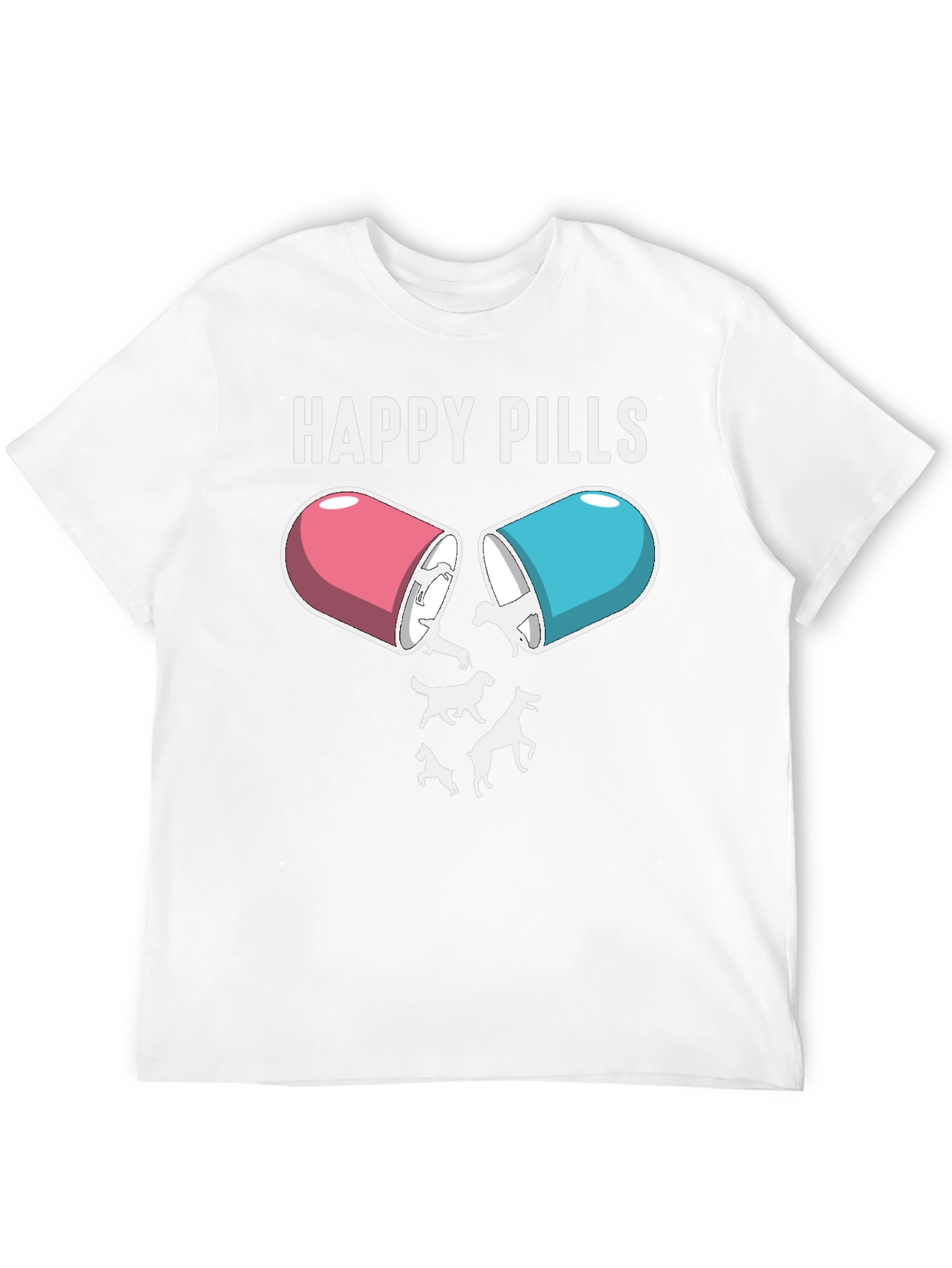 Happy Pills Dog T-Shirt – Funny Dog Lover Graphic Tee