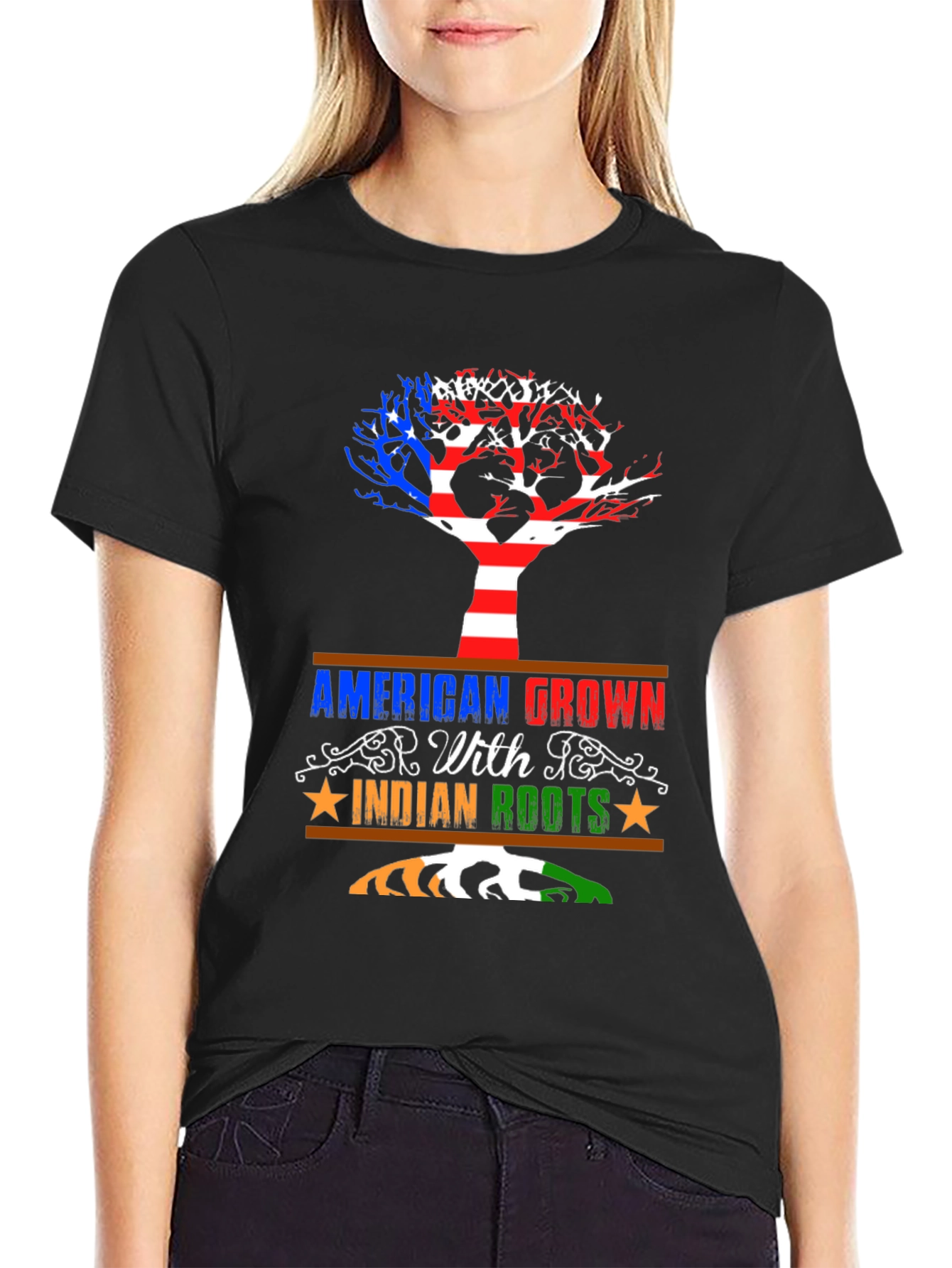 American Grown Indian Roots Graphic Tee
