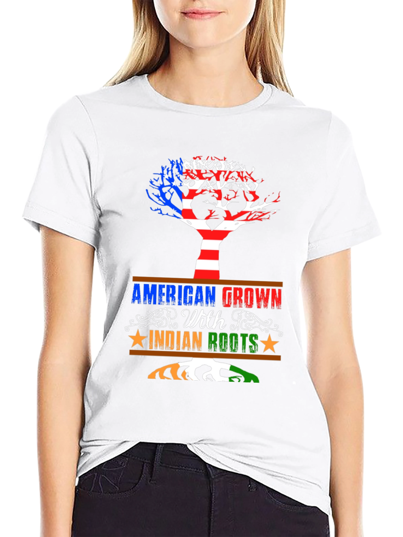 American Grown Indian Roots Graphic Tee