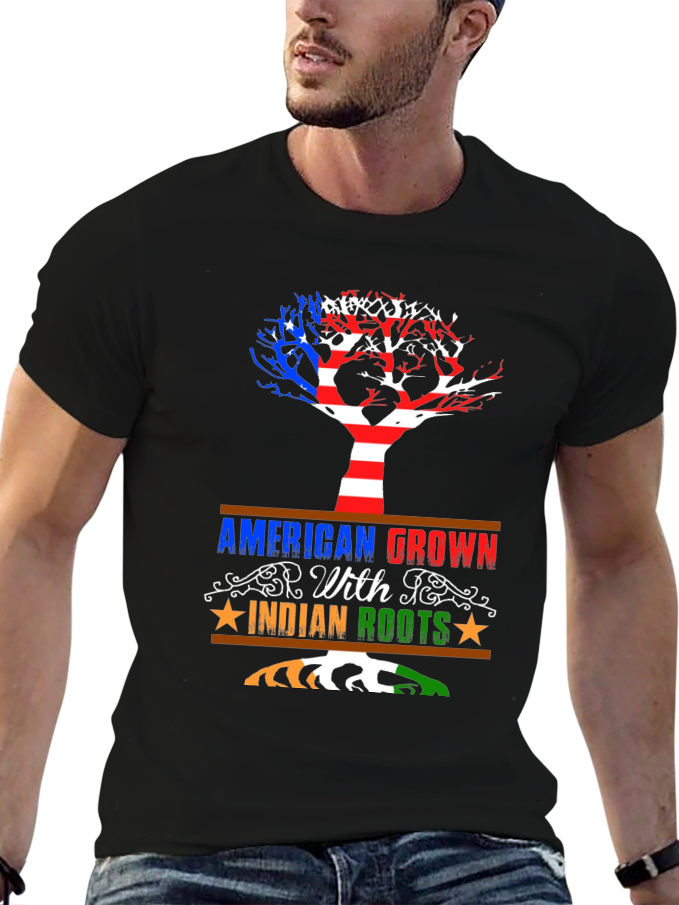 American Grown Indian Roots Graphic Tee