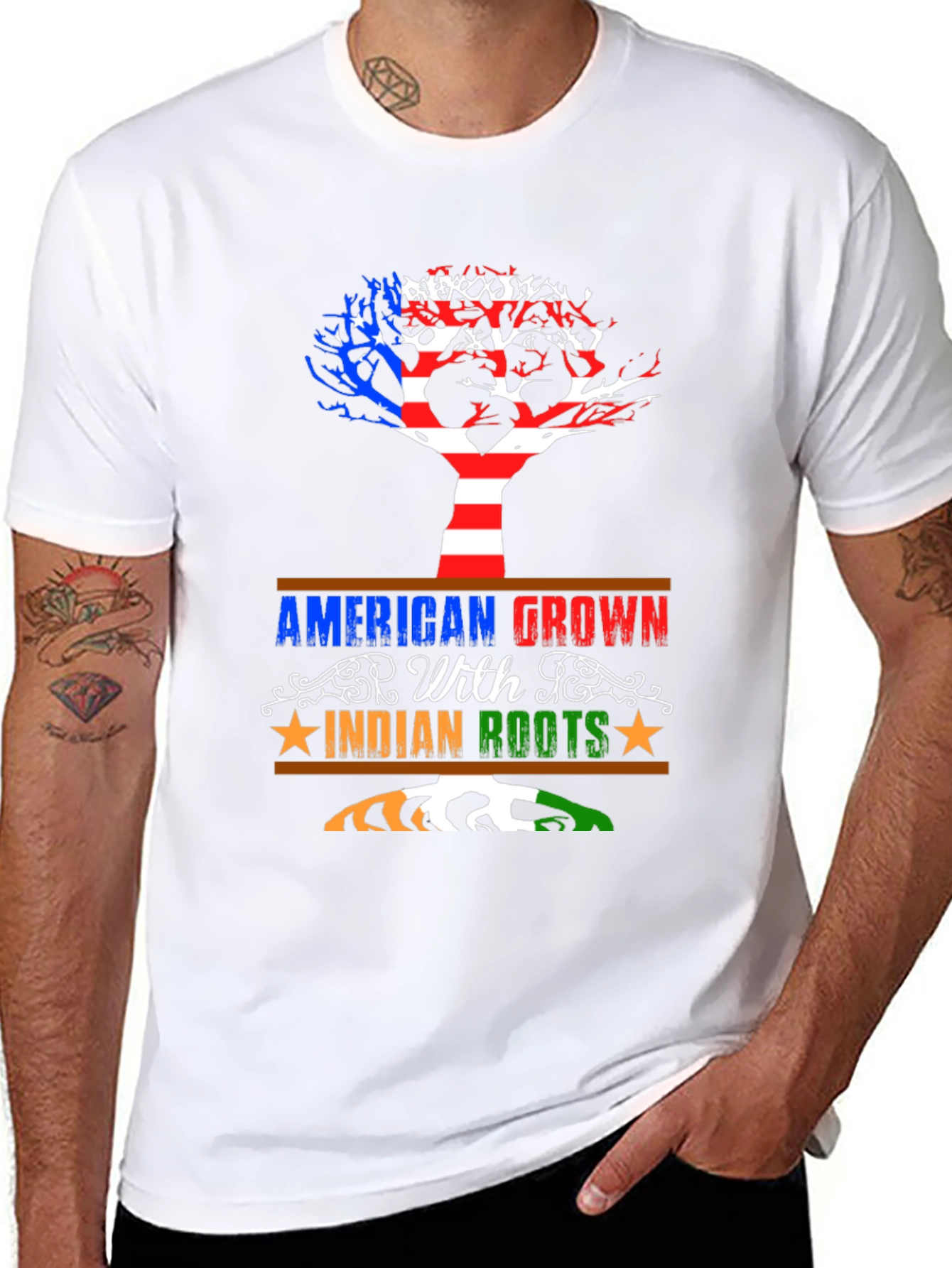 American Grown Indian Roots Graphic Tee