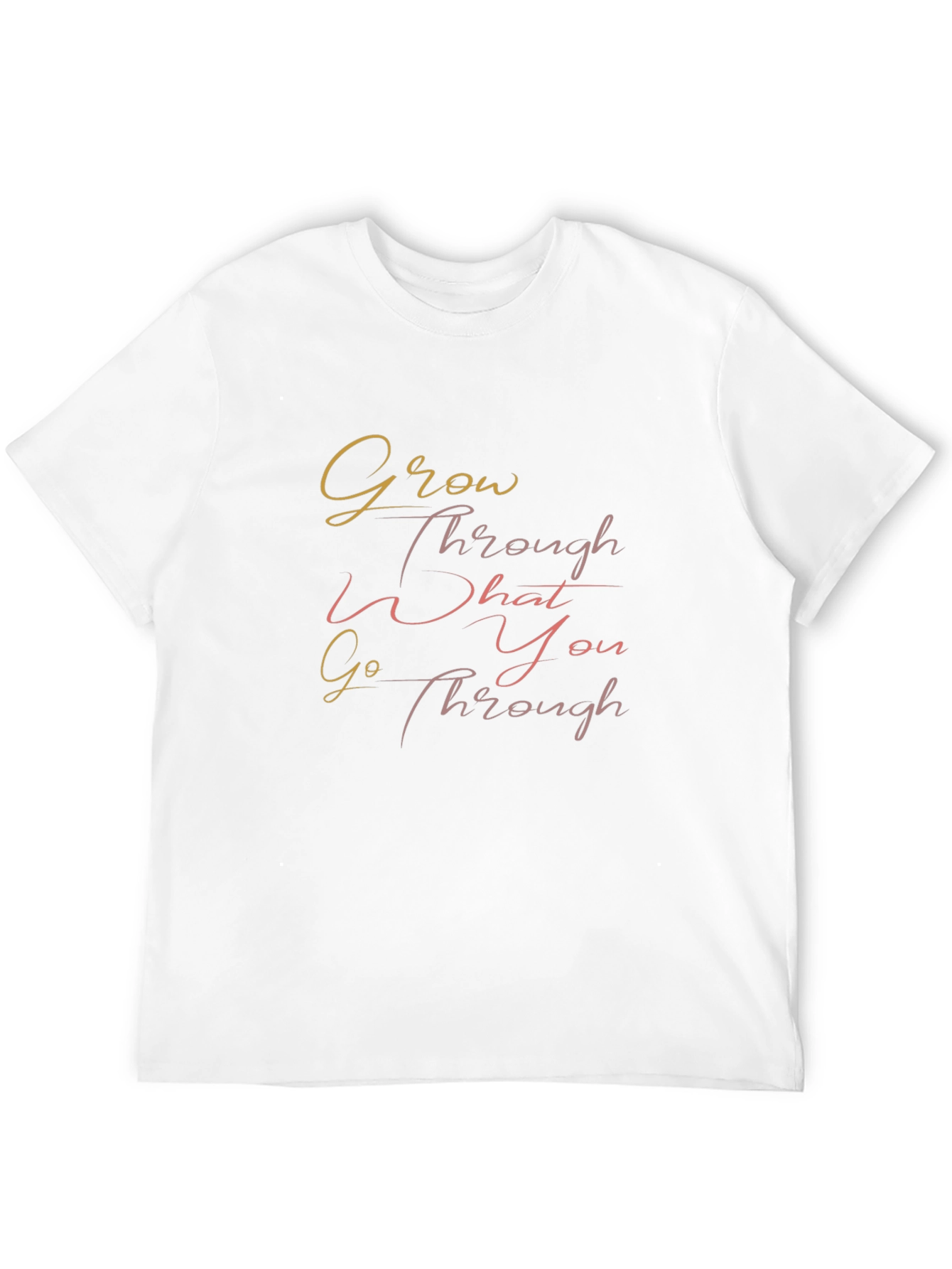 Motivational Graphic Print Crew Neck T-Shirt