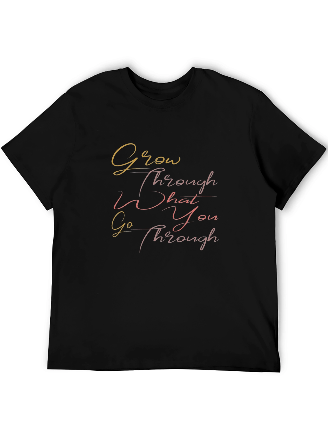 Motivational Graphic Print Crew Neck T-Shirt