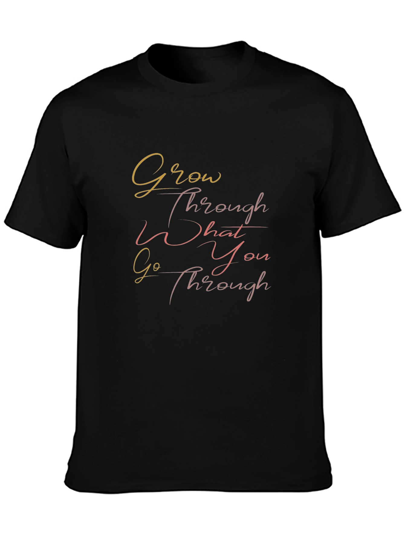Motivational Graphic Print Crew Neck T-Shirt