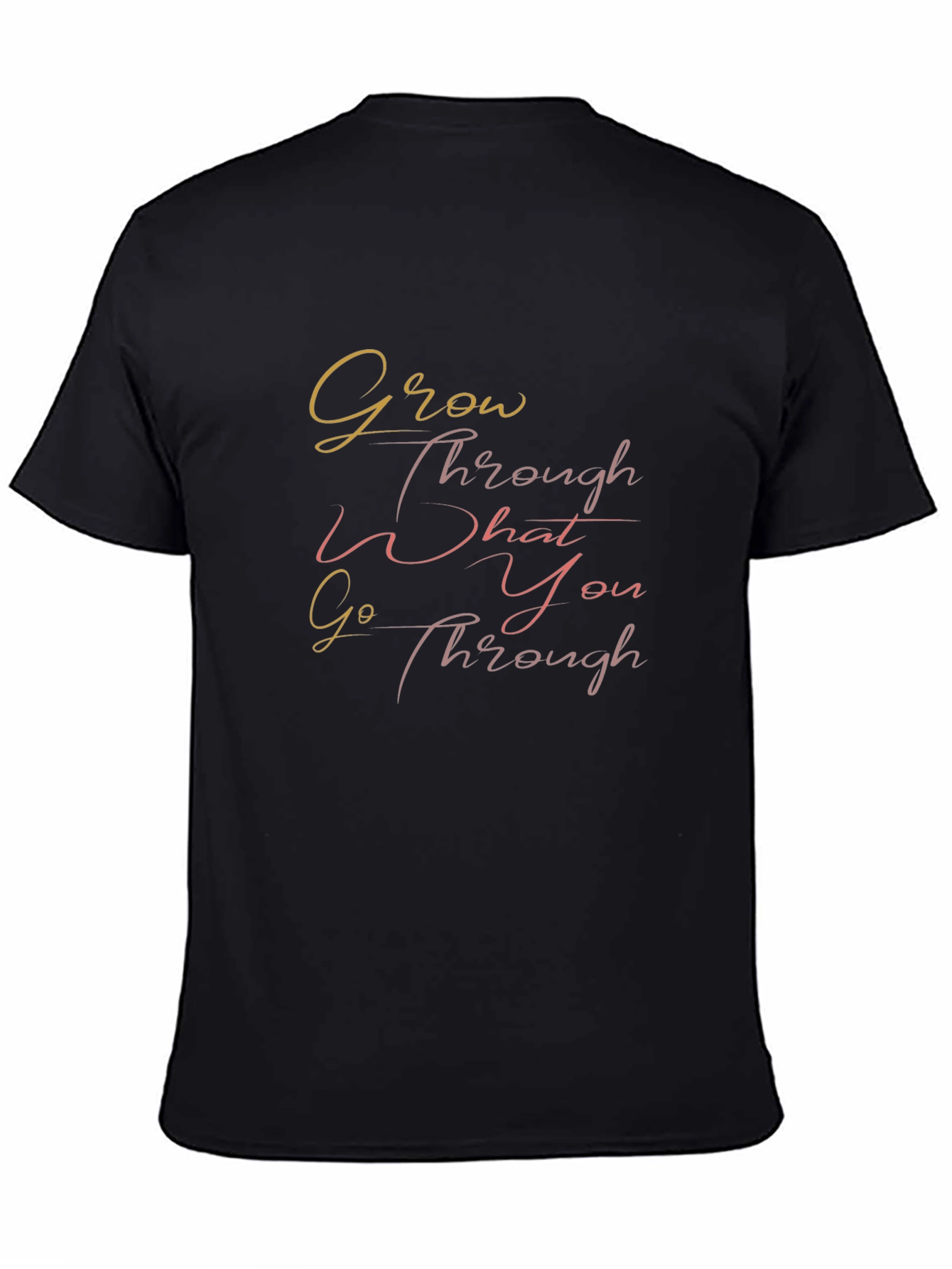 Motivational Graphic Print Crew Neck T-Shirt